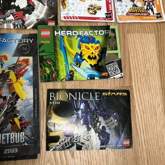 Lego Mixed Bag Building Blocs W/ Instruction Books Bionicle Hero Factory - Picture 9 of 10